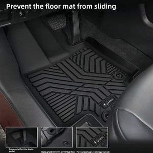 Tapis de voiture toutes saisons en cuir TPE pour Tesla Model 3/Y/Model <span class=keywords><strong>S</strong></span> 2021-2025, compatibles OLIVER - Product Image 3
