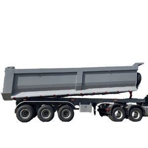 Semi-remorque benne basculante arrière de première qualité pour le transport de sable, de pierre et de travaux de terrassement en Chine - Product Image 1