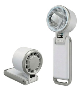 <b>Mini</b> Handheld With Instant Ice Compress Cooling 3-In-1 Use Neck <b>Desk</b> Hook 5 Speed Portable Fan for Summer - Product Image 1
