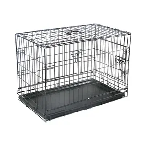 Wholesale Cheap Large Size Iron Metal Dog Show Cage With Tray And Lock For Sale