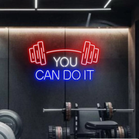 Enseigne au néon haltère haltère rose personnalisé Gym lettre néon pour décor Club fête Bar Fitness Club décor LED enseigne au néon