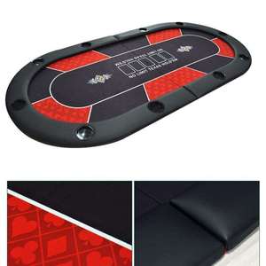 Table de <span class=keywords><strong>poker</strong></span> pliable portable de qualité casino Texas Hold'em avec porte-gobelets, <span class=keywords><strong>tapis</strong></span> de jeu rond rembourré léger et bon marché pour l'extérieur - Product Image 6
