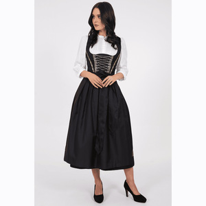 Nuovo Costume Oktoberfest Bavarese per Donne in Bianco e Nero, Abito da Carnevale e Festival in Due Colori - Product Image 4