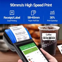 Système de caisse enregistreuse portable Android FYJ F1 5,5'' pour entreprises mobiles, paiement de tickets, imprimante d'étiquettes et de reçus, logiciel de caisse enregistreuse