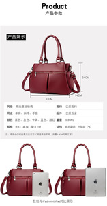 Sacs à main de luxe pour femmes, sacs à bandoulière en cuir PU tendance, grands sacs fourre-tout vintage pour dames - Product Image 3