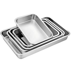 Bandeja cuadrada moderna de acero inoxidable 304/201 de 70*50, bandeja profunda de Metal para el hogar, <span class=keywords><strong>Hotel</strong></span> y restaurante, Buffet para caja de arena para <span class=keywords><strong>gatos</strong></span> - Product Image 1