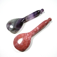 HZ Amethyst Natural Gua Sha Jade Spoon Face Massager Tool for Mask Usage Spoon Type Guasha Scrapping