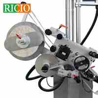 Étiqueteuse automatique pour grandes bouteilles, boîtes carrées et sachets, avec tête d'étiquetage en ligne pour bocaux plats, pour ligne de production