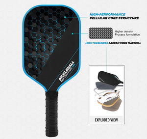 Paleta de Pickleball Personalizada OEM/ODM de Fábrica Original con Núcleo de Fibra de Carbono T700 3S, Diseño Ergonómico para la Muñeca - Product Image 2