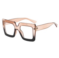 Lunettes de Vue Carrées Vintage Rétro pour Femme, Lunettes de Soleil Colorées à Verres Transparents, Montures de Marque de Créateur