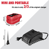 Chargeur de batterie Bauer 20V avec protection contre la surchauffe, compatible avec les outils sans fil Bauer 20V