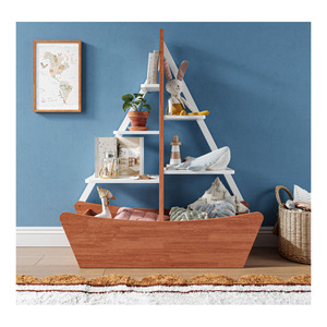 Estanterías educativas Montessori de madera plegables de diseño moderno Ocean Continental para niños para sala de estar comedor uso al aire libre - Product Image 1