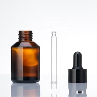 Flacon de sérum compte-gouttes en verre ambré givré de luxe de 30ml 50ML cylindre rond avec épaules inclinées pour crème nettoyante pour le visage