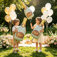 Nouvel Arrivage Ballon en Aluminium Mat en Forme de Bouteille de Champagne Décoration Romantique pour la Saint-Valentin Accessoires pour Demande en Mariage et Aménagement de Fête