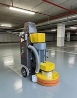 Machine à polir les sols jaune 380V, fonctionnement manuel, moteur électrique, meuleuse à béton
