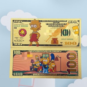 Nouvelle Banque de billets d'anime S-I-M-PSON plaquée or 2026 pour cadeaux - Product Image 2