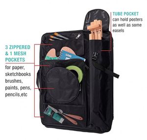 BSCI Factory Art Supply - Mochila Portafolio de Nailon Negro para Materiales de Arte, Tamaño: 19" x 26" - Bolsa de Transporte para Artistas - Product Image 2