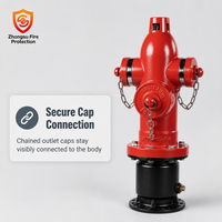 Hydrant d'incendie américain hors sol DN100, 3 sorties, pour système de lutte contre l'incendie