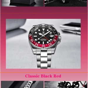 Luxury Men's Mechanical Automatic Business <b>Watch</b> 10ATM Waterproof Stainless Steel Strap Genuine Sapphire Luminous Diver - Product Image 4