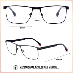 <span class=keywords><strong>2025</strong></span> người đàn ông của thời trang retro vuông cổ điển quang học cảnh tượng khung bán buôn Kính mắt với kim loại khung quang học - Product Image 2