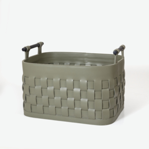 Cesto in Pelle Intrecciato a Mano con Manico in Metallo <span class=keywords><strong>per</strong></span> Uso Domestico e <span class=keywords><strong>Ufficio</strong></span> - Product Image 5