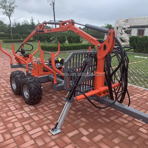 Remorque professionnelle de la sylviculture ATV | Grue hydraulique de chargeur de rondin et conception réglable, CE certifié - Product Image 1