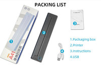 Impresora térmica móvil digital portátil A4 Conexión Bluetooth Teléfono portátil Impresora térmica de fotos de documentos A4 inalámbrica digital