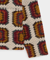 Fabrik-Großhandel Maßgefertigter Klassischer Design-Cardigan mit Geometrischem Muster und Reißverschluss, Dicker Gestrickter Herrenpullover