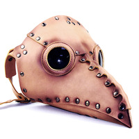 Masque d'oiseau de la peste pour Halloween et Noël, pour hommes et femmes, cosplay anime, masque intégral effrayant et amusant pour les fêtes, en cuir PU de haute qualité
