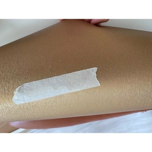 แผ่นฟิล์มพีวีซีเคลือบสีโลหะแผ่นฟิล์มไวนิลไวนิลติดด้วยตนเองสีทองสำหรับเฟอร์นิเจอร์ - Product Image 1