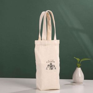 Eco-friendly Canvas Cup Sleeve Holder Bag Custom Printing Canvas Coffee Bag Portable Water/wine/<b>umbrella</b> Bag Bottle Bag - Product Image 1