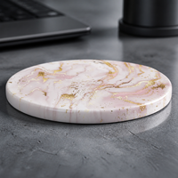 Sous-verre rond en céramique de luxe, résistant à l'huile, absorbant, résistant à la chaleur, antidérapant, écologique, durable, réutilisable pour la décoration de la maison et les cadeaux