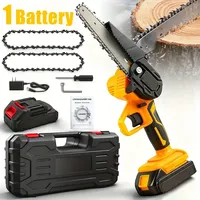 Gergaji mesin Mini 6 inci, gergaji mesin listrik tanpa kabel Mini, gergaji rantai genggam portabel kecil