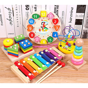 Giocattoli per bambini in legno blocchi arcobaleno montessori <span class=keywords><strong>puzzle</strong></span> giocattolo in legno stili misti in un set giocattoli per bambini in legno - Product Image 2