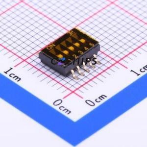 DSHP05TSGET DIP Switch SMD-10P,5.4x8mm Switch Flat Toggle, Groove Type Single Pole Single Throw 5 1.27mm - Product Image 1