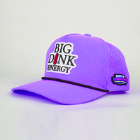 Casquette de baseball et de golf vintage personnalisée en gros avec patch en caoutchouc PVC perforé au laser à séchage rapide pour le sport et l'extérieur