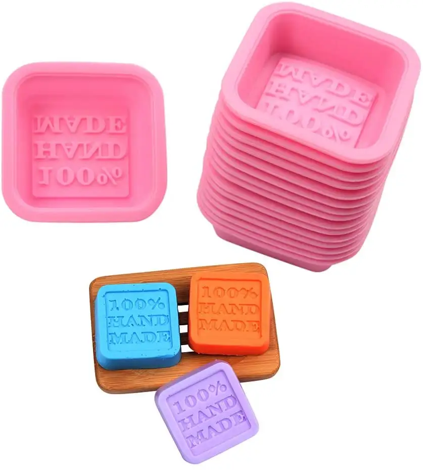 Eco Friendly Easy To Clean DIY 100% Handmade Soap Molds Single Square Silicone Silicone Moulds Cake Tools Making Cake Or Soap