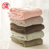 Vente en gros, maille douce et confortable, Merbau, ananas, Plaid, flanelle, polaire, couverture pour la décoration de la maison