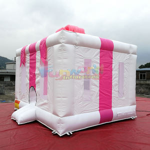 Château gonflable commercial, design boîte cadeau, structure de saut gonflable pour enfants, pour jeux et divertissements en plein air - Product Image 5