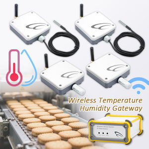 Wireless <b>Temperature</b> & Humidity Sensor 4 Set Professional Humidity & <b>Temperature</b> Monitoring System for Food Processing Facilitie - Product Image 1