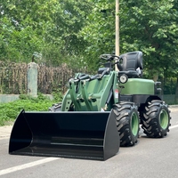 Caricatore Frontale Agricolo Articolato Compatto a Batteria con Certificazione CE |   Mini Pala Gommata Elettrica a Zero Emissioni 1 Anno 1200kg