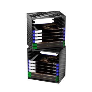 Support de rangement 9-en-1 pour cartes de jeu <span class=keywords><strong>PS4</strong></span>/PS5/Switch/Xbox One – Présentoir pour cartouches et disques de jeu – Collection de jeux - Product Image 3