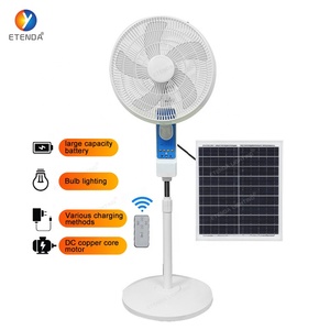 Có thể sạc lại 16inch năng lượng mặt trời đứng fan với ánh sáng LED 30000mAh pin năng lượng mặt trời bảng điều chỉnh cung cấp điện cho trong nhà ngoài trời làm mát - Product Image 1
