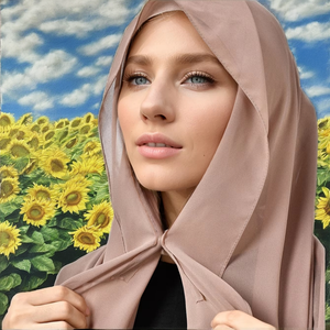 Envío Inmediato 2025 Hiyab Musulmán para Mujer, Pañuelo Sólido Ajustable con Imán, Chifón Instantáneo Transpirable para Cuatro Estaciones, Hiyab con Detección de Agujas - Product Image 2