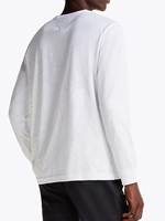 T-shirt à manches longues col rond 100 % coton épais de qualité supérieure pour hommes, idéal pour le travail décontracté, personnalisable avec broderie ou impression