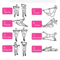 Kit de barre de yoga et de pilates portable de haute qualité, sans latex, avec bande de résistance, bâton d'exercice pour femmes