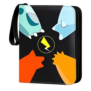 Album de cartes <span class=keywords><strong>Pokémon</strong></span> en acier inoxydable avec fermeture éclair, classeur à feuilles mobiles pliable, pour rangement de jeux, collection Rêve de Trésor, capacité 400 cartes - Product Image 2