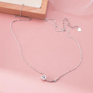 Ensemble de bijoux en argent S925 Wenchi, édition coréenne élégante et simple, avec diamants, fleur à quatre pétales, perle mignonne, décoration de cou, modèle chinois - Product Image 5