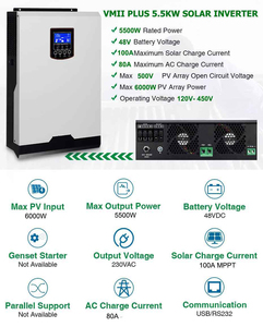 Inverter Solari Ibridi Guangzhou 5500W/5.5kW 48VDC con Caricatore Solare MPPT per Connessione alla Rete - Product Image 5