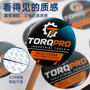 Étiquette en PVC transparent Tongze Packaging, logo personnalisé, autocollant pour boîte cadeau, colle à l'huile, adhésif - Product Image 2
